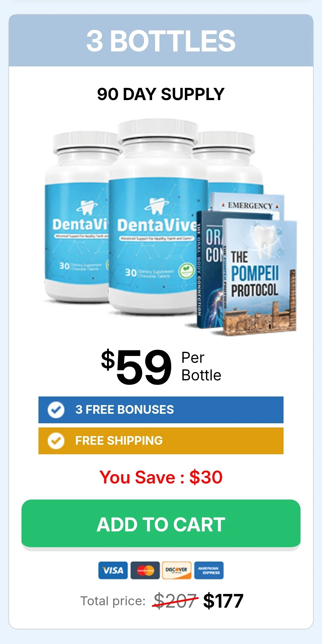 DentaVive™ 3 bottles pricing